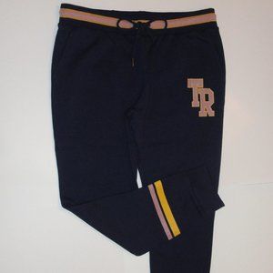 TRUE RELIGION Joggers Large, Blue, NEW, Cotton Sweatpants, Collegiate Navy, W47